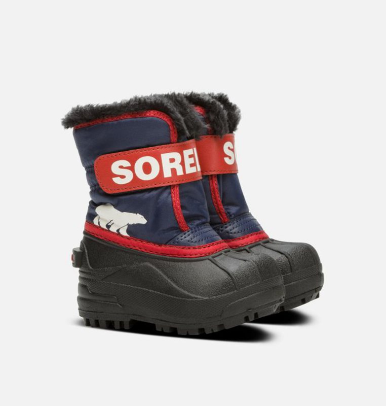 Kids Snow Boots Navy/Red - Sorel Toddler Commander™ - 250-HSZLEY